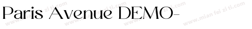 Paris Avenue DEMO字体转换
